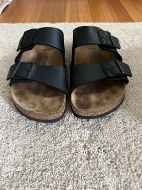 Birkenstock Arizona Black Two-Strap Sandals